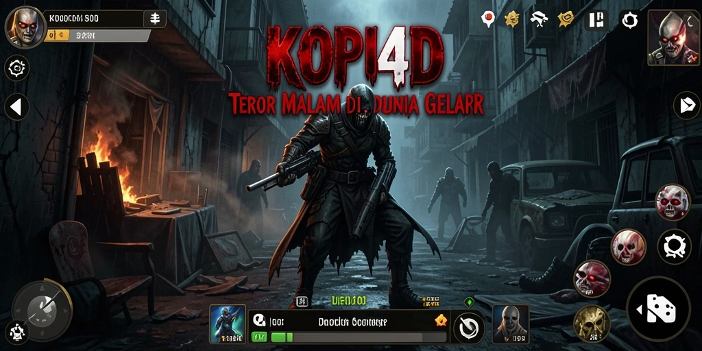 Tampilan menyeramkan di dalam game KOPI4D menunjukkan perjalanan mencekam.