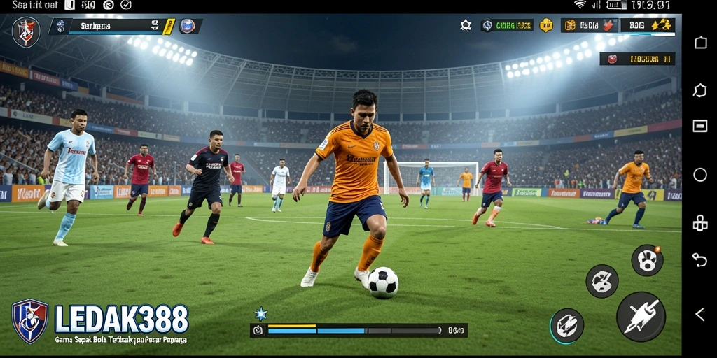 Tampilan gameplay memukau dalam LEDAK388, seru dan realistis.