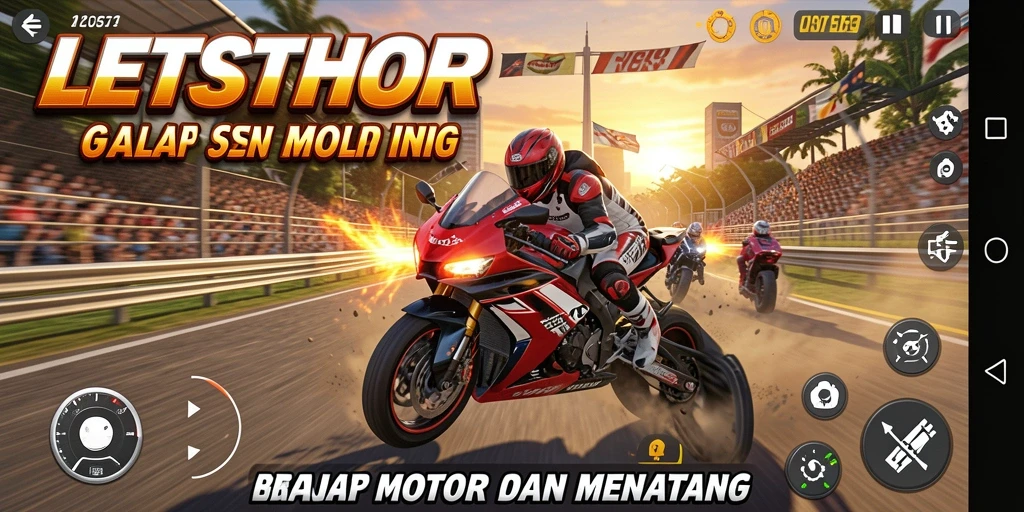 Tampilan gameplay LETSTHOR yang mendebarkan dan penuh aksi.