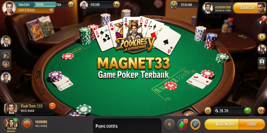 Tampilan screenshot MAGNET33 menampilkan aksi seru permainan poker.