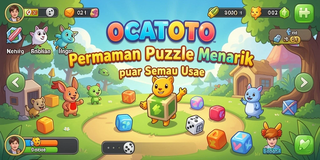 Tampilan gameplay OCATOTO yang seru dan menantang.