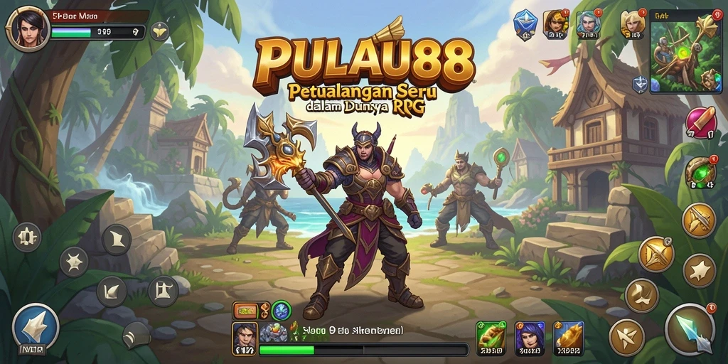 Tampilan gameplay RPG PULAU88 yang mendebarkan dan penuh aksi.