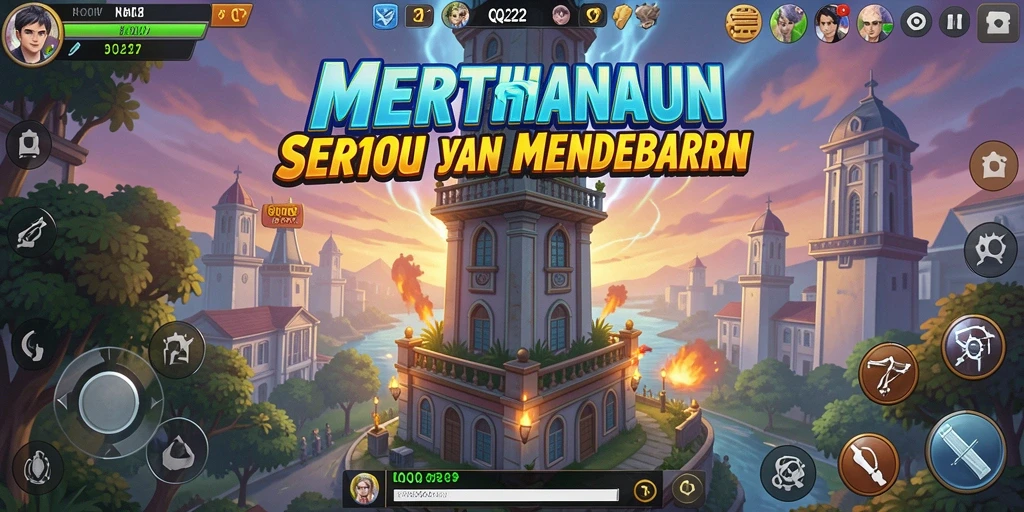 Tampilan permainan Tower Defense yang mendebarkan dari QQ222.